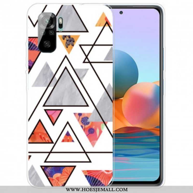 Hoesje voor Xiaomi Redmi Note 10 / 10S Marmeren Driehoeken