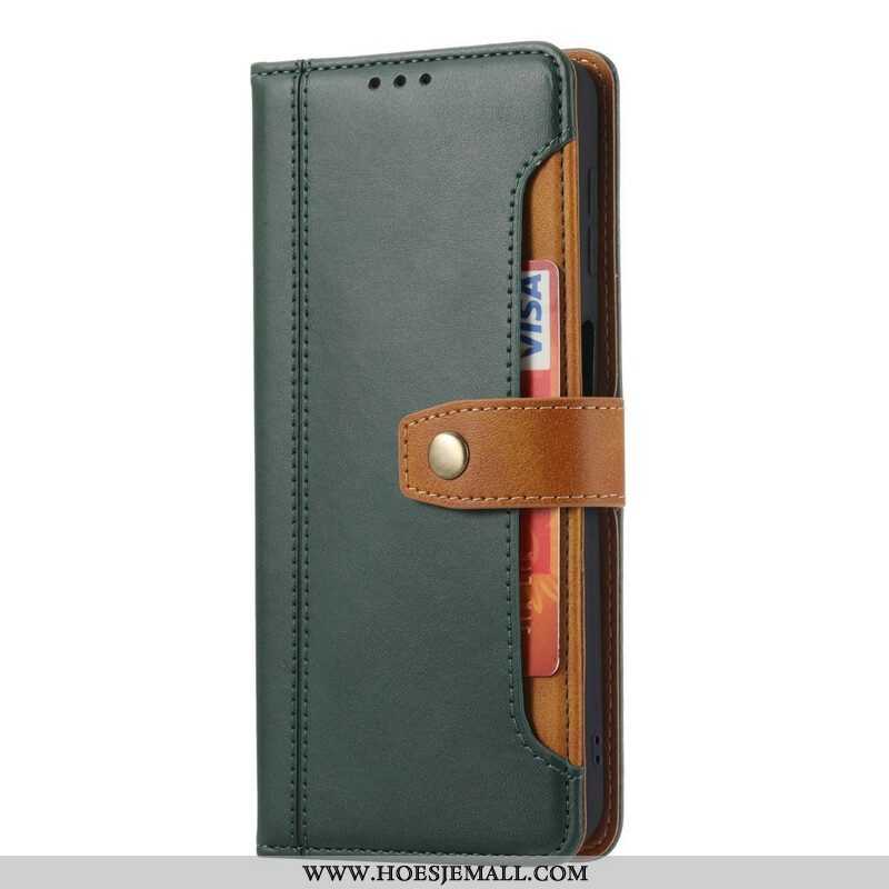 Folio-hoesje voor Xiaomi Redmi Note 10 / 10S Voorkaarthouder En Riem