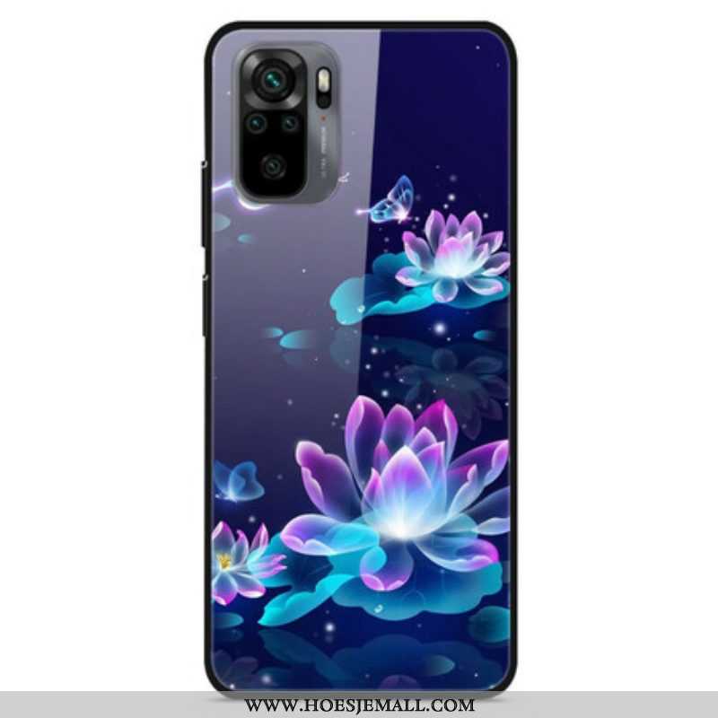 Hoesje voor Xiaomi Redmi Note 10 / 10S Waterlelies Van Gehard Glas