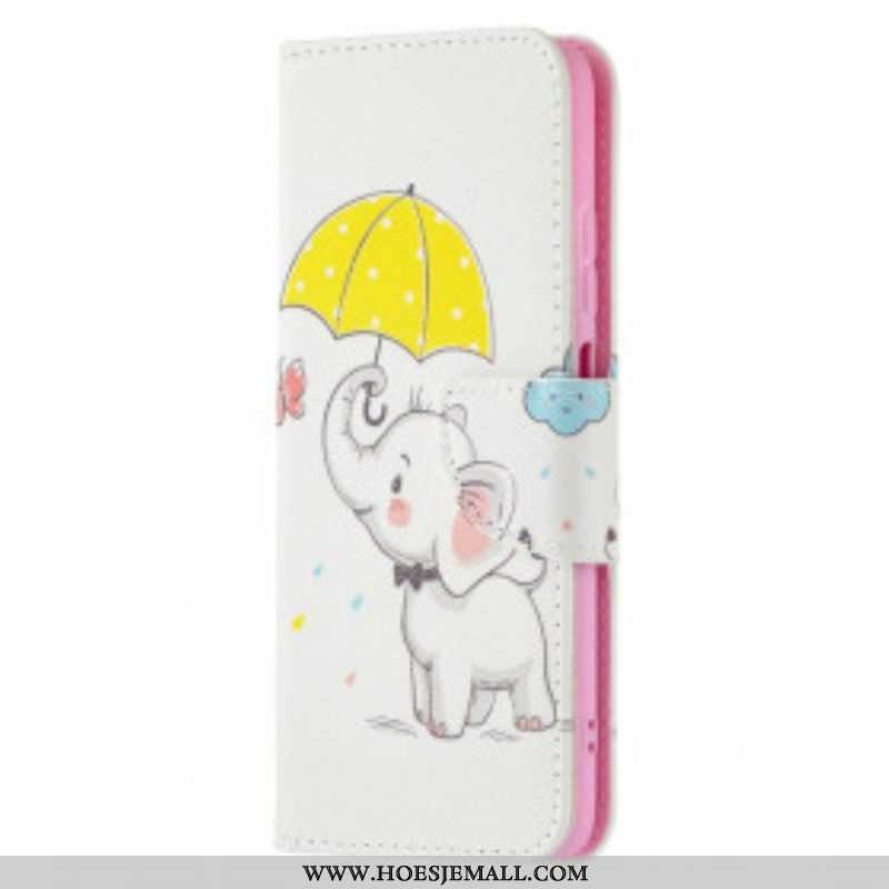 Leren Hoesje voor Xiaomi Redmi Note 10 / 10S Baby Olifant