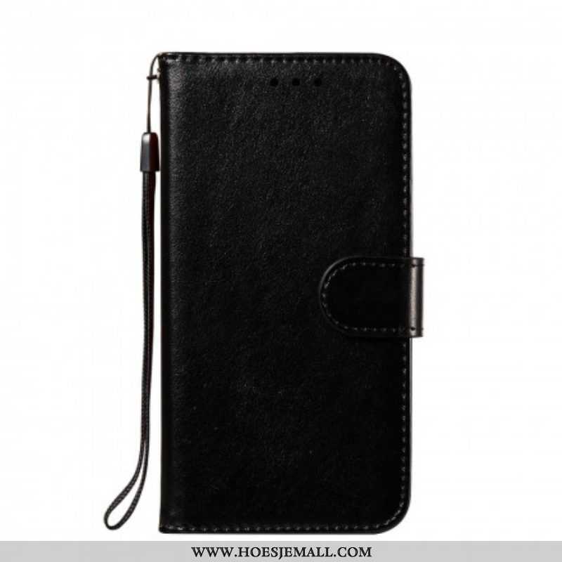 Leren Hoesje voor Xiaomi Redmi Note 10 / 10S Monochrome Lederen Stijl