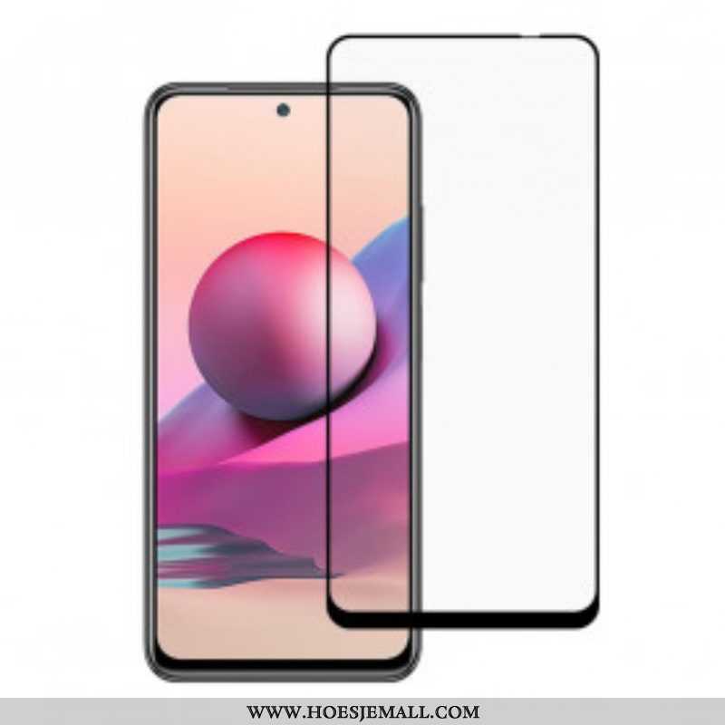 Xiaomi Redmi Note 10/10S/Poco M5S Screenprotector Van Gehard Glas Met Zwarte Rand