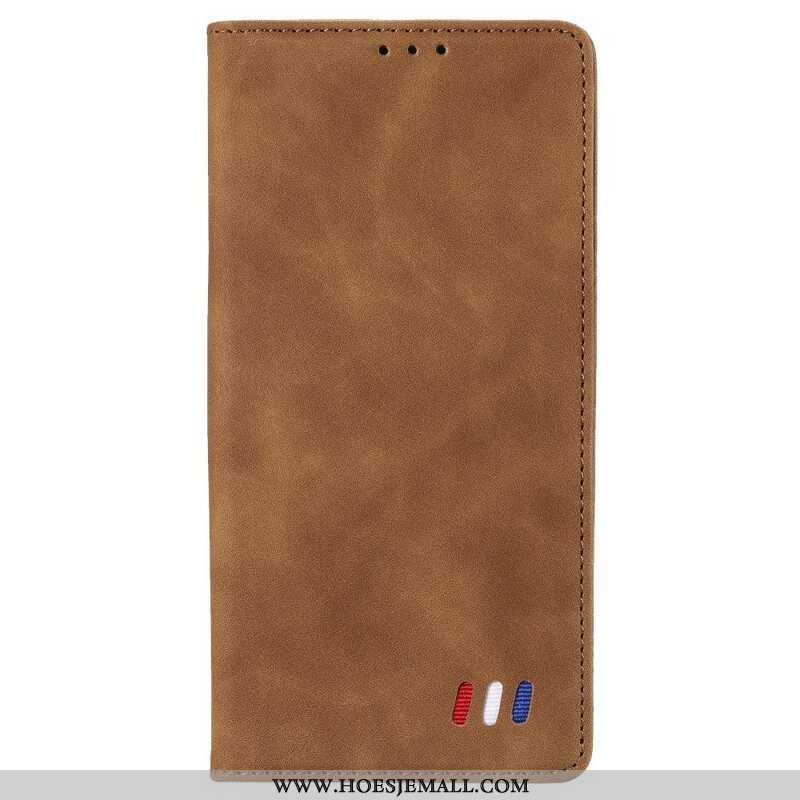 Bescherming Hoesje voor Xiaomi Redmi Note 10 5G Folio-hoesje Driekleurige Lederen Stijl