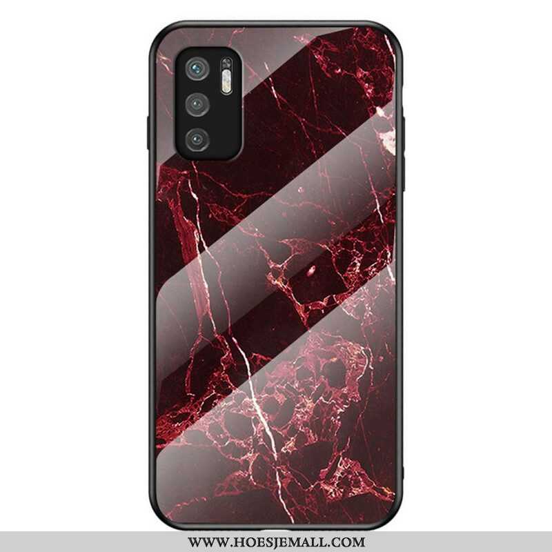 Hoesje voor Xiaomi Redmi Note 10 5G Marmeren Kleuren Gehard Glas