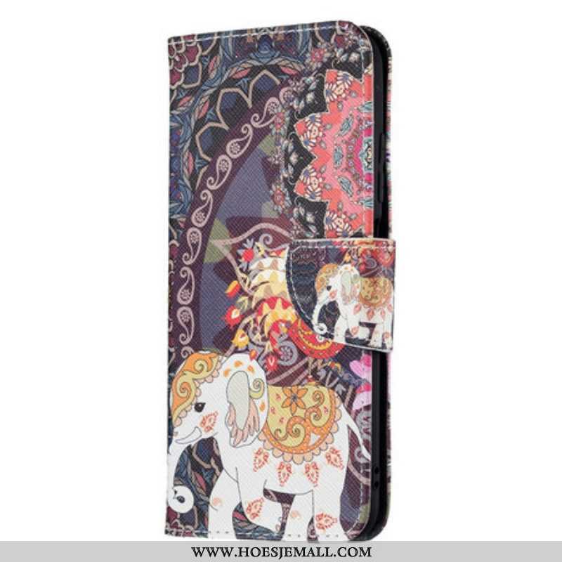 Flip Case voor Xiaomi Redmi Note 10 5G Indische Olifant