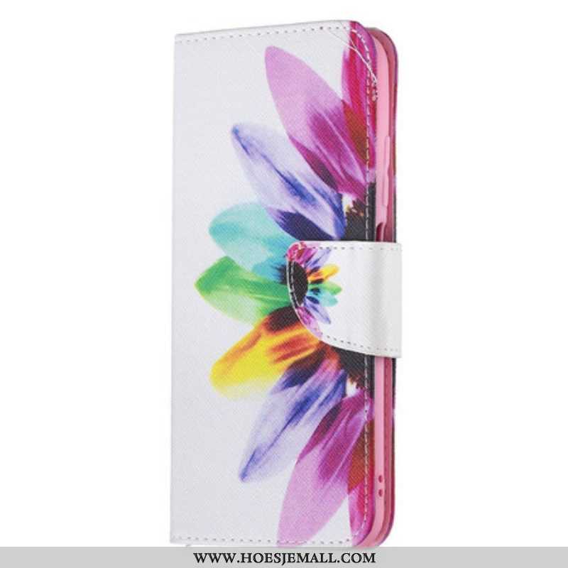 Folio-hoesje voor Xiaomi Redmi Note 10 5G Waterverf Bloem