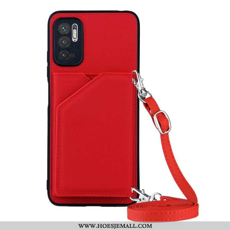 Telefoonhoesje voor Xiaomi Redmi Note 10 5G Schouderband Kaarthouder