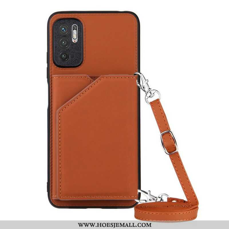 Telefoonhoesje voor Xiaomi Redmi Note 10 5G Schouderband Kaarthouder