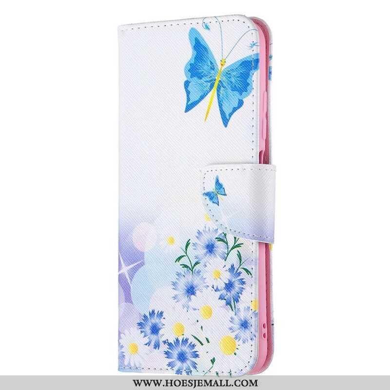 Folio-hoesje voor Xiaomi Redmi Note 10 5G Vlinders En Bloemen