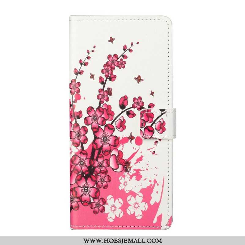 Folio-hoesje voor Xiaomi Redmi Note 10 5G Tropische Bloemen