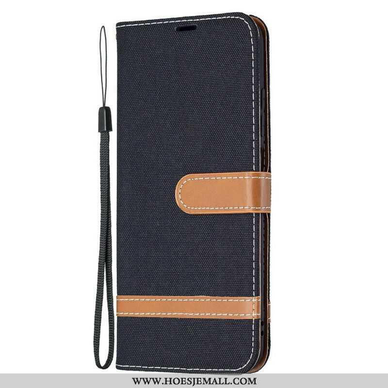 Folio-hoesje voor Xiaomi Redmi Note 10 5G Met Ketting Band Stof