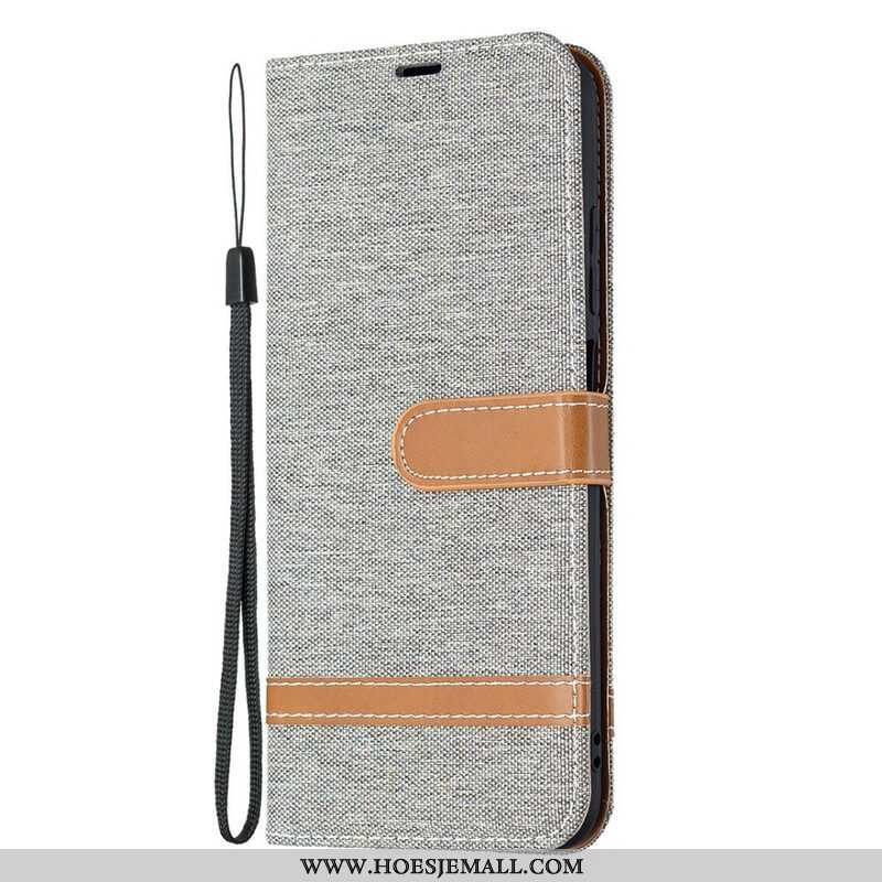 Folio-hoesje voor Xiaomi Redmi Note 10 5G Met Ketting Band Stof