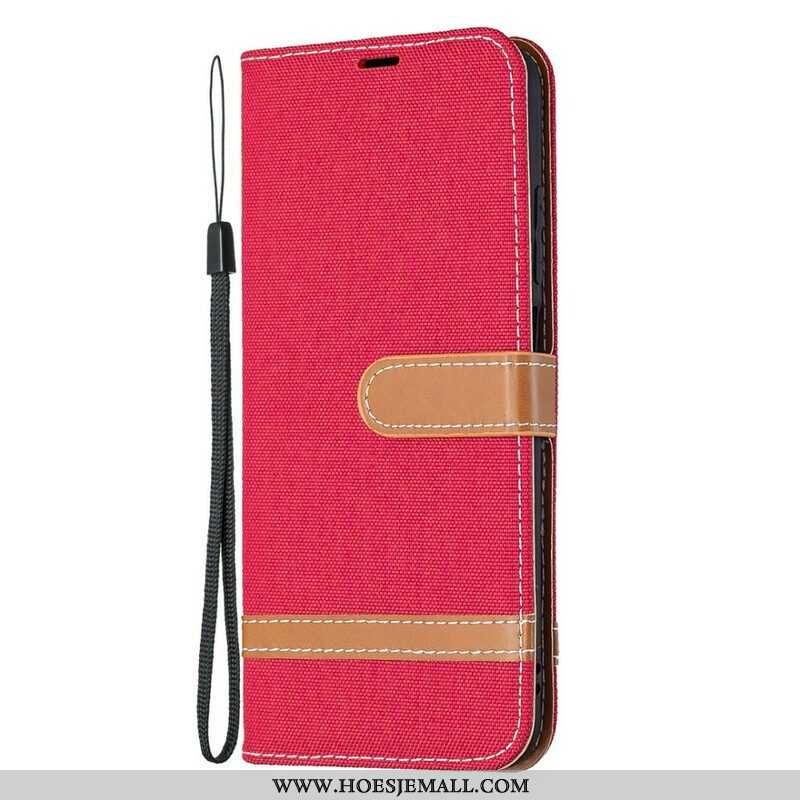 Folio-hoesje voor Xiaomi Redmi Note 10 5G Met Ketting Band Stof