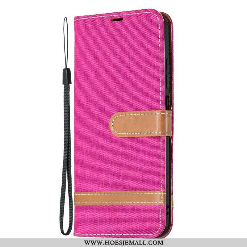 Folio-hoesje voor Xiaomi Redmi Note 10 5G Met Ketting Band Stof