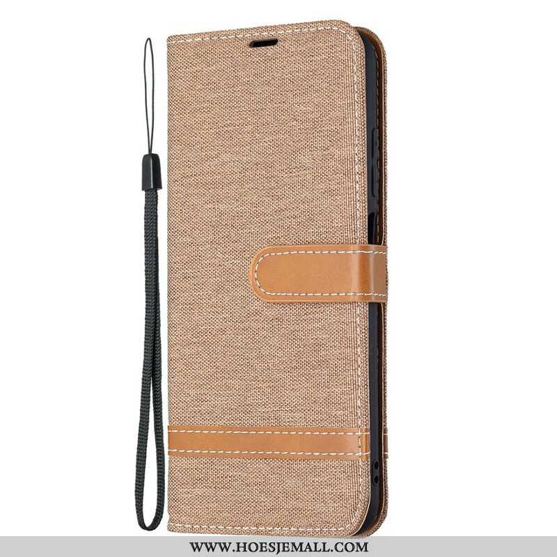 Folio-hoesje voor Xiaomi Redmi Note 10 5G Met Ketting Band Stof