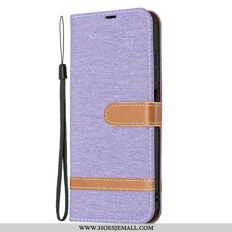 Folio-hoesje voor Xiaomi Redmi Note 10 5G Met Ketting Band Stof