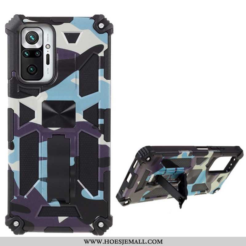 Hoesje voor Xiaomi Redmi Note 10 Pro Camouflage Verwijderbare Ondersteuning