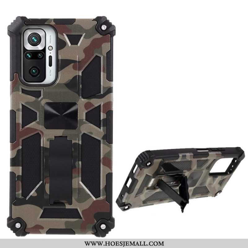 Hoesje voor Xiaomi Redmi Note 10 Pro Camouflage Verwijderbare Ondersteuning