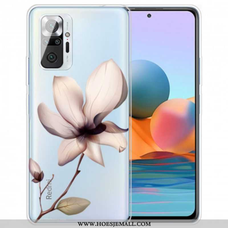 Hoesje voor Xiaomi Redmi Note 10 Pro Transparante Één Bloem