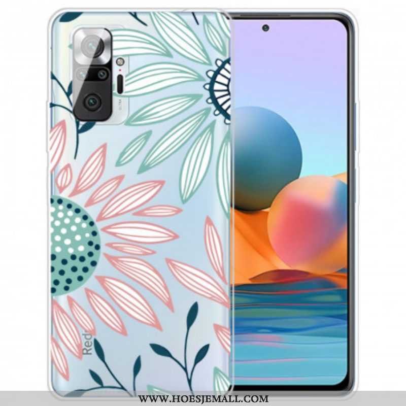 Hoesje voor Xiaomi Redmi Note 10 Pro Transparante Één Bloem