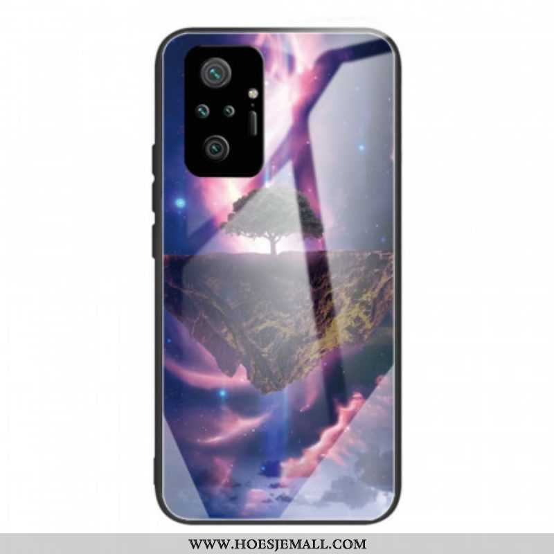 Hoesje voor Xiaomi Redmi Note 10 Pro Wereldboom Gehard Glas