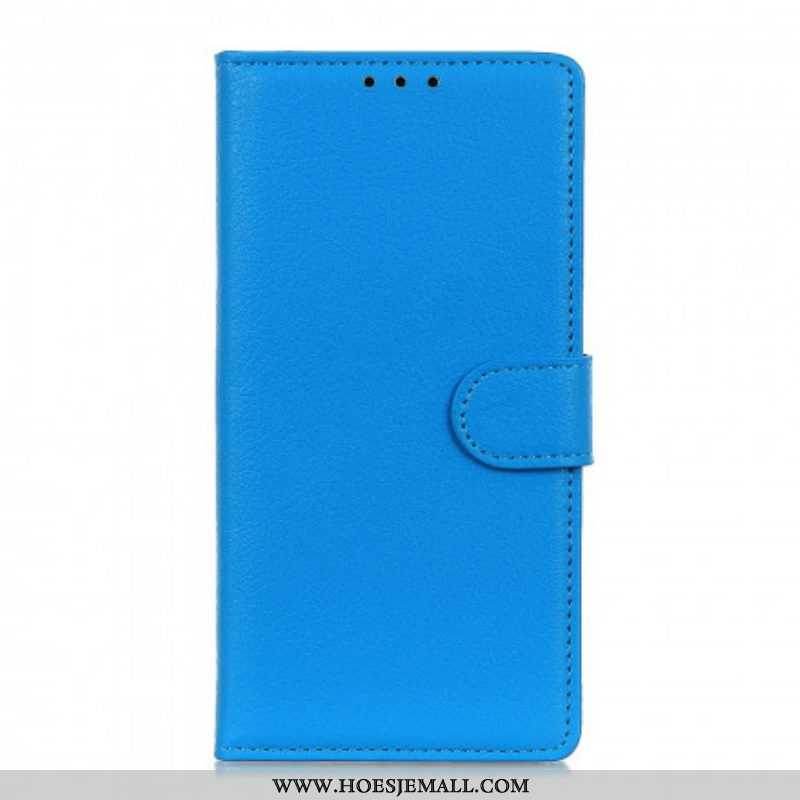 Folio-hoesje voor Xiaomi Redmi Note 10 Pro Premium Litchi-leereffect