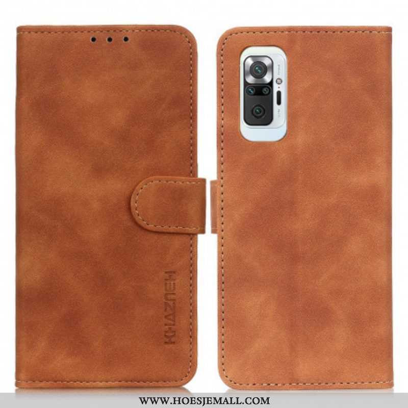 Leren Hoesje voor Xiaomi Redmi Note 10 Pro Khazneh Vintage Leereffect