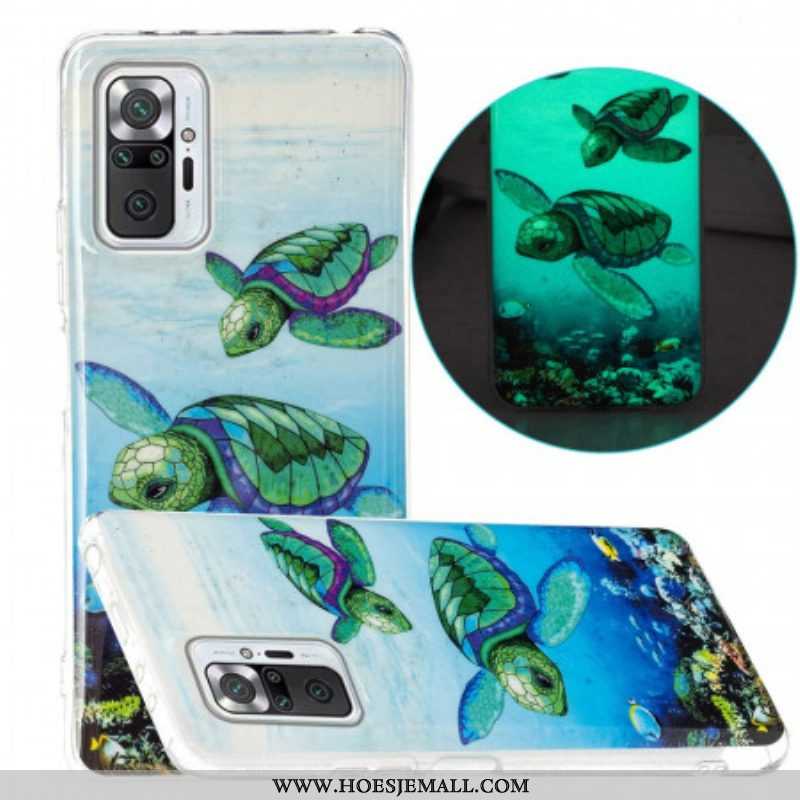 Hoesje voor Xiaomi Redmi Note 10 Pro Fluorescerende Schildpadden