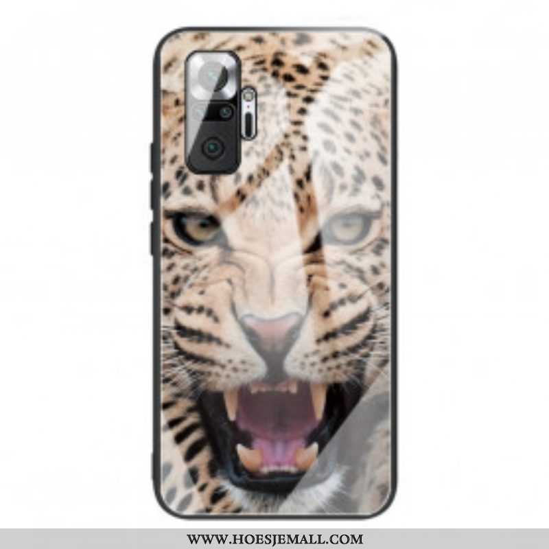 Hoesje voor Xiaomi Redmi Note 10 Pro Luipaard Gehard Glas