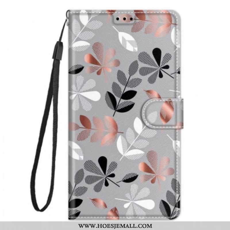 Folio-hoesje voor Xiaomi Redmi Note 10 Pro Lakens Met Lanyard