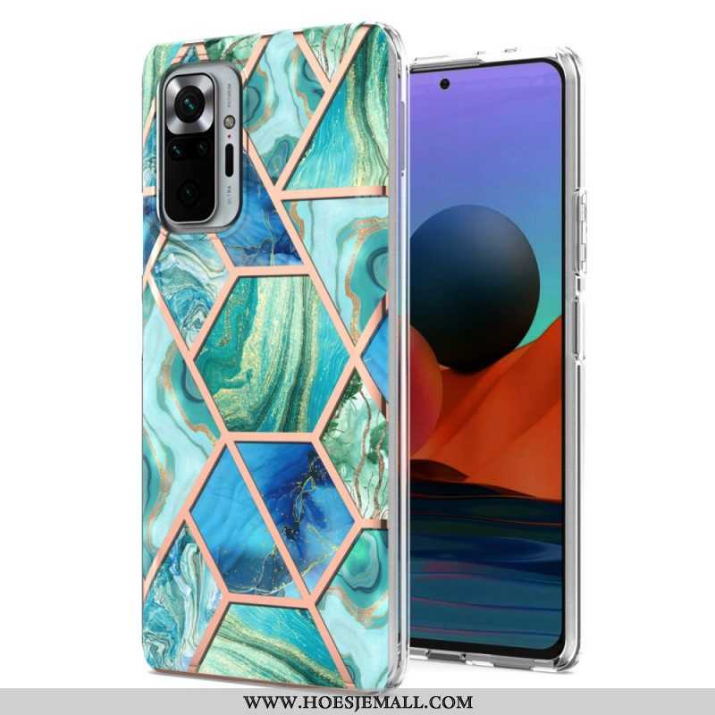 Hoesje voor Xiaomi Redmi Note 10 Pro Marmer Met Intense Geometrie