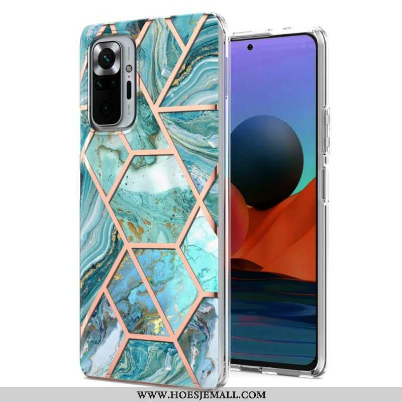 Hoesje voor Xiaomi Redmi Note 10 Pro Marmer Met Intense Geometrie