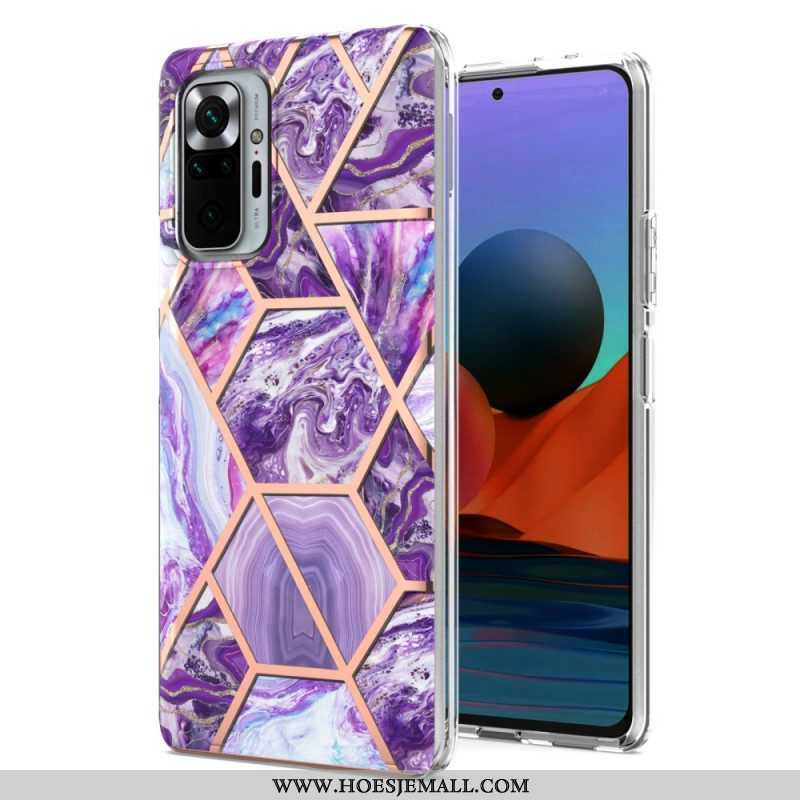 Hoesje voor Xiaomi Redmi Note 10 Pro Marmer Met Intense Geometrie