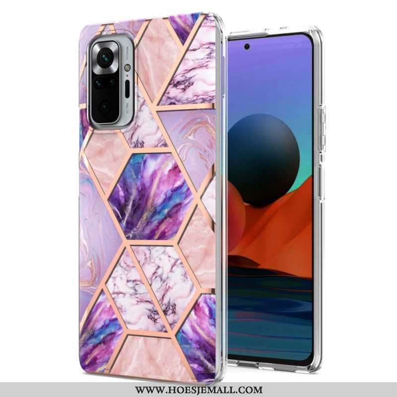 Hoesje voor Xiaomi Redmi Note 10 Pro Marmer Met Intense Geometrie