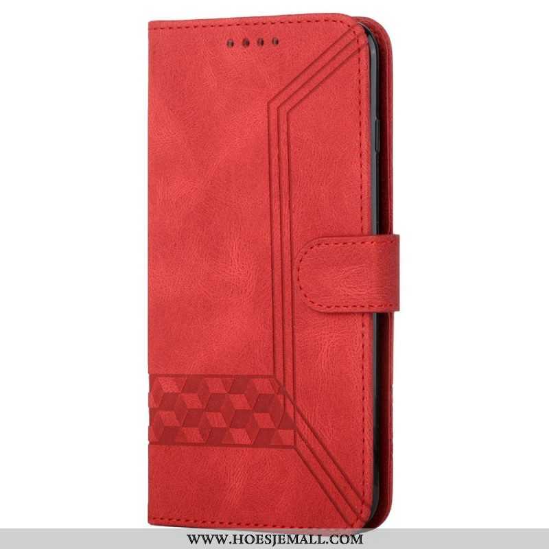 Folio-hoesje voor Xiaomi Redmi Note 10 Pro Met Ketting Strip Geometrische Fries