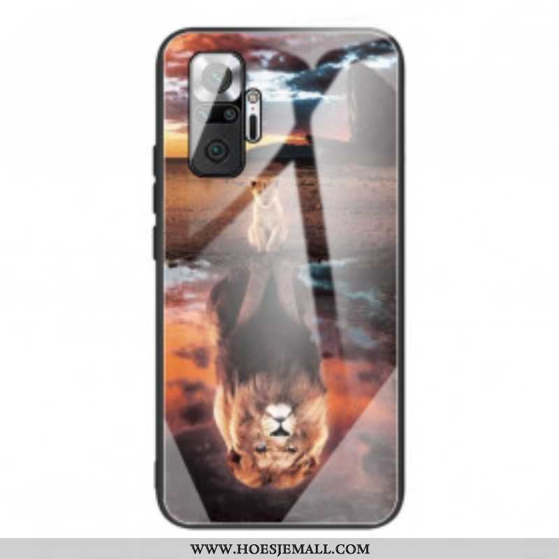 Hoesje voor Xiaomi Redmi Note 10 Pro Lion Cub's Dream Gehard Glas