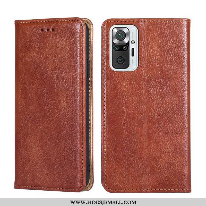 Bescherming Hoesje voor Xiaomi Redmi Note 10 Pro Folio-hoesje Vintage Lederen Stijl