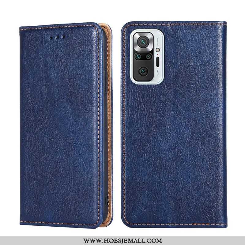 Bescherming Hoesje voor Xiaomi Redmi Note 10 Pro Folio-hoesje Vintage Lederen Stijl