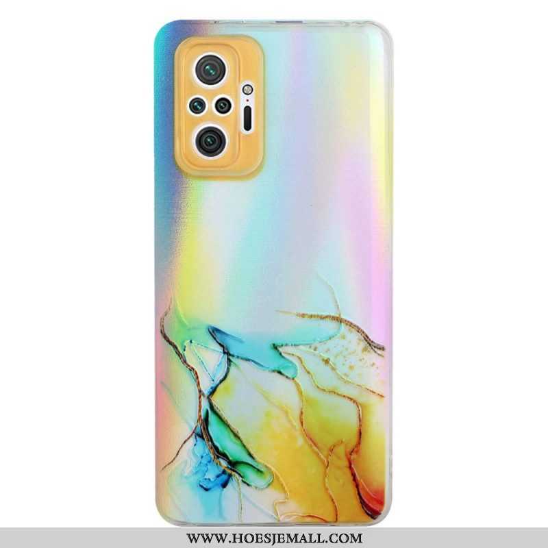 Hoesje voor Xiaomi Redmi Note 10 Pro Marmer Met Lasereffect