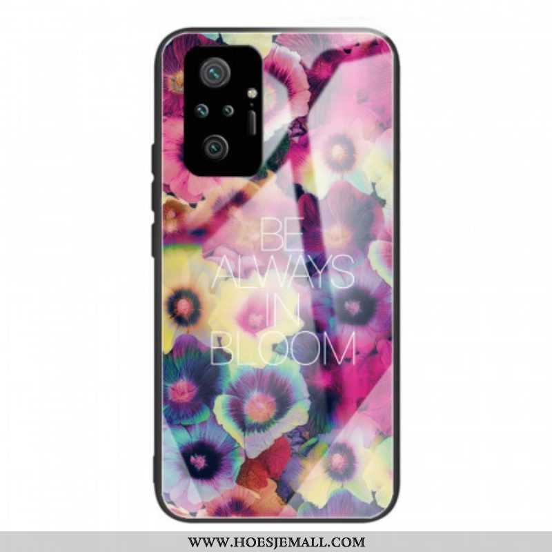 Hoesje voor Xiaomi Redmi Note 10 Pro Be Always In Bloom Gehard Glas