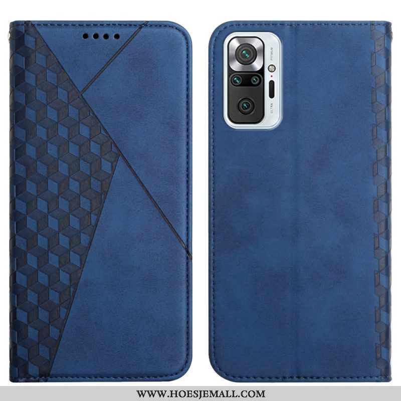 Bescherming Hoesje voor Xiaomi Redmi Note 10 Pro Folio-hoesje Geo Leereffect