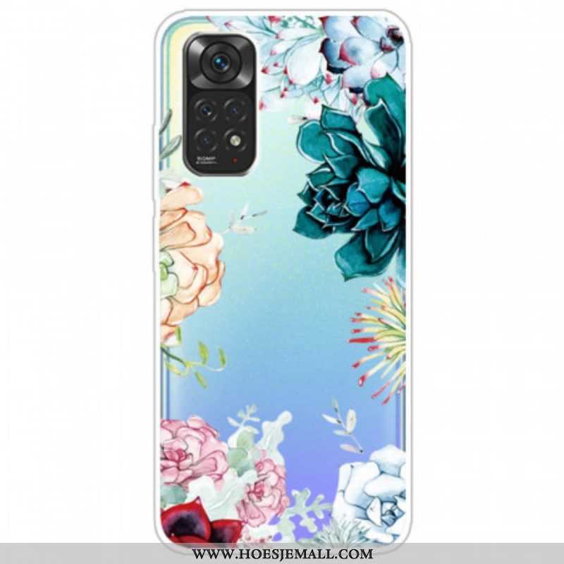 Hoesje voor Xiaomi Redmi Note 11 / 11S Naadloze Aquarel Bloemen