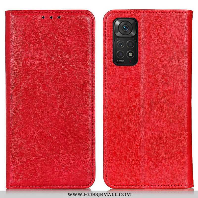 Bescherming Hoesje voor Xiaomi Redmi Note 11 / 11S Folio-hoesje Leer Textuur