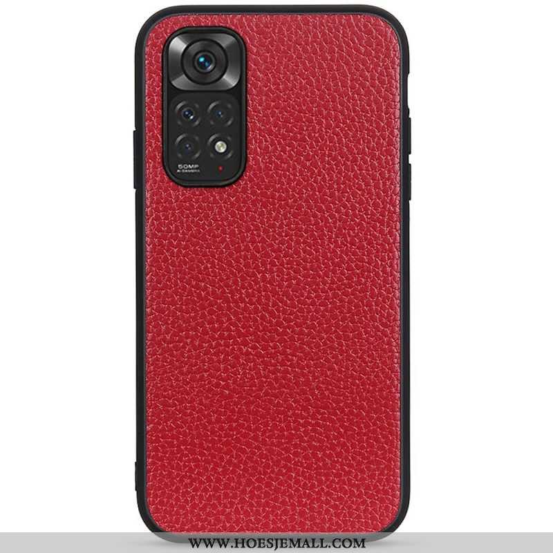 Hoesje voor Xiaomi Redmi Note 11 / 11S Echt Litchi-leer