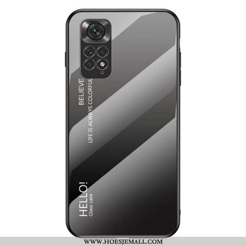 Hoesje voor Xiaomi Redmi Note 11 / 11S Gehard Glas Hallo