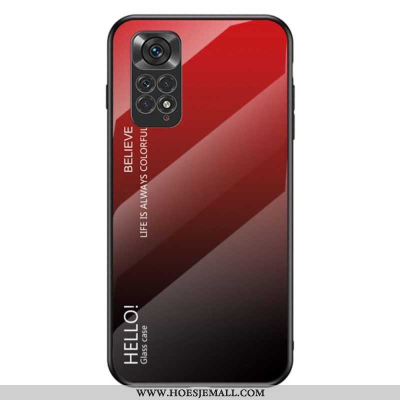 Hoesje voor Xiaomi Redmi Note 11 / 11S Gehard Glas Hallo