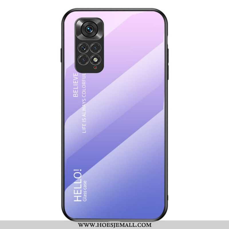 Hoesje voor Xiaomi Redmi Note 11 / 11S Gehard Glas Hallo