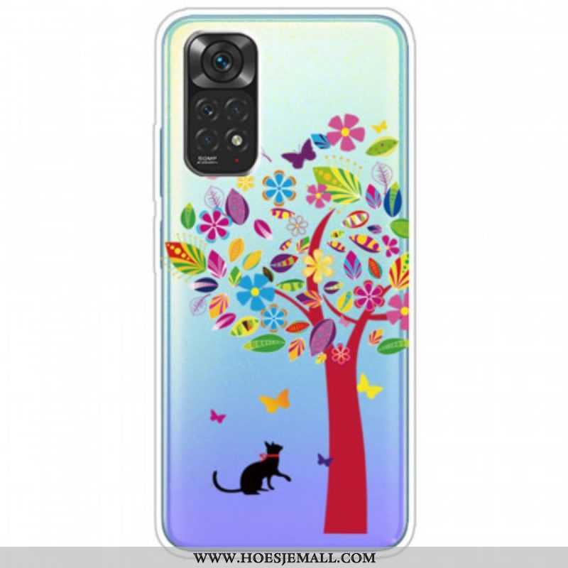 Telefoonhoesje voor Xiaomi Redmi Note 11 / 11S Kat Onder De Kleurrijke Boom