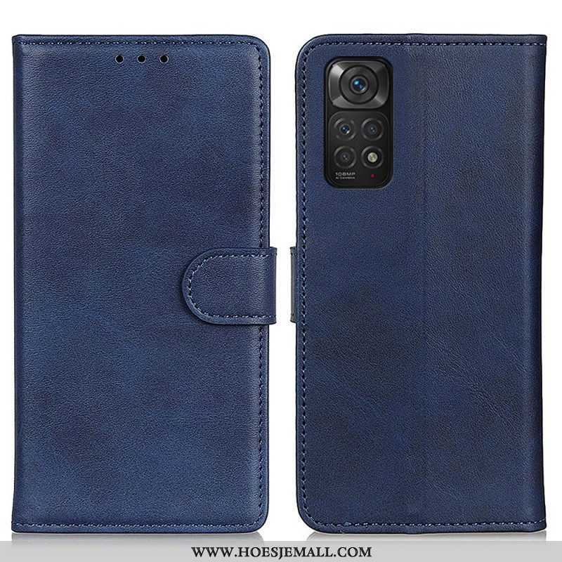 Folio-hoesje voor Xiaomi Redmi Note 11 / 11S Retro Mat Leereffect