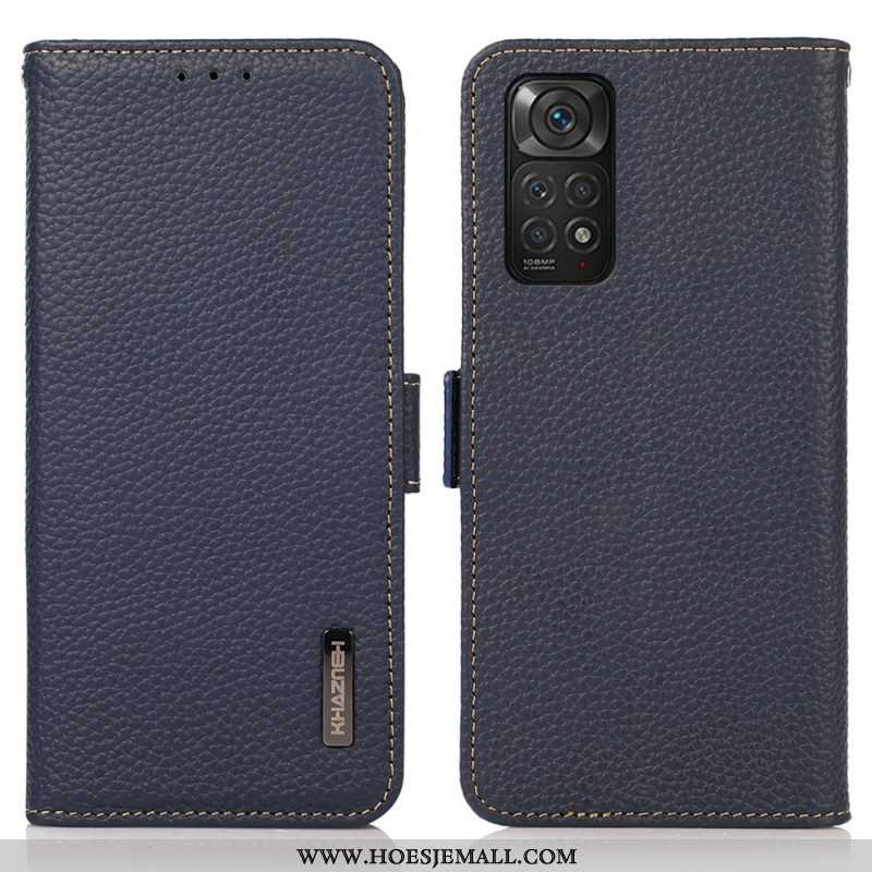 Folio-hoesje voor Xiaomi Redmi Note 11 / 11S Lychee Leer Khazneh Rfid